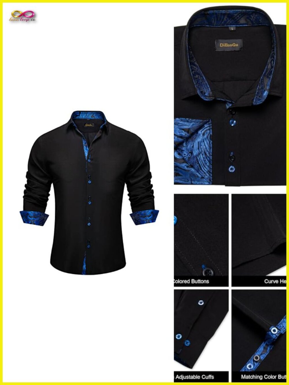 Long Sleeve Button Down Shirt Cotton Regular Fit Business Dress Shirt